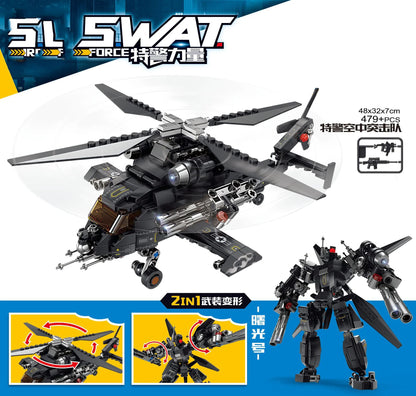 Special Forces SWAT Military Vehicle Car Police Station Bus Sets Building Blocks Kits Helicopters City Arms Truck Arrest Patrol