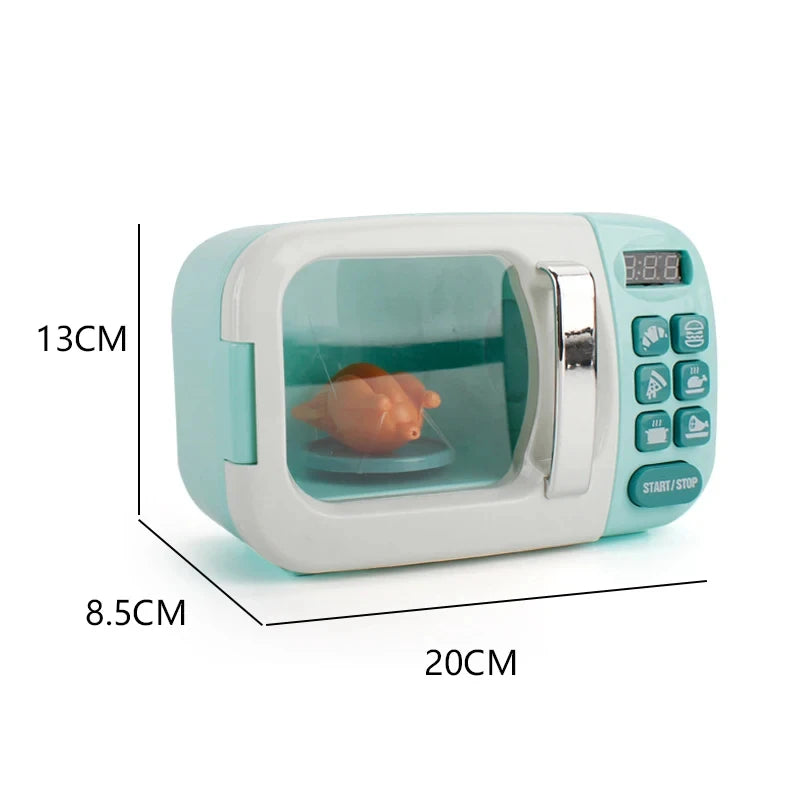 Kids Kitchen Toy Simulation Washing Machine Bread Maker Oven Microwave Girls Play House Role Play Interactive Toys for Children