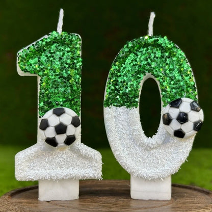 1Pc Creative Football 0-9 Digital Birthday Candle Cake Decoration