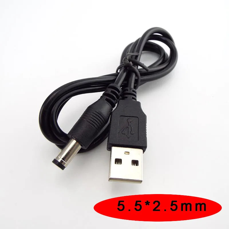 USB to DC 3.5*1.35mm 2.0*0.6mm 2.5*0.7mm 4.0*1.7mm 5.5*2.1mm 5.5*2.5mm Plug Jack DC 5V Power Extension Cable Connector