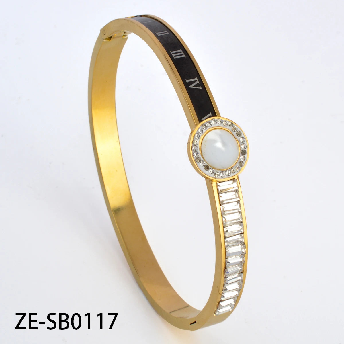 Stainless Steel Hand Bracelet for Women Zircon Lock Nail Bangle Luxury Jewelry Gifts Classics Wholesale Valentines Day Gift