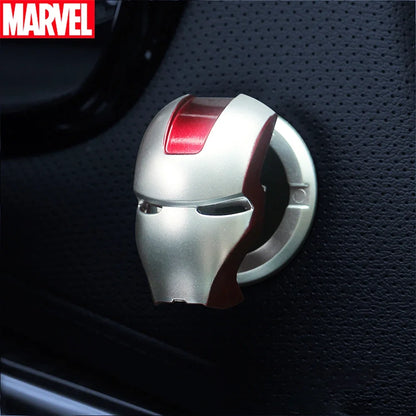 Captain America Iron Man car decoration accessories toy car ignition start switch button protective cover animation accessories