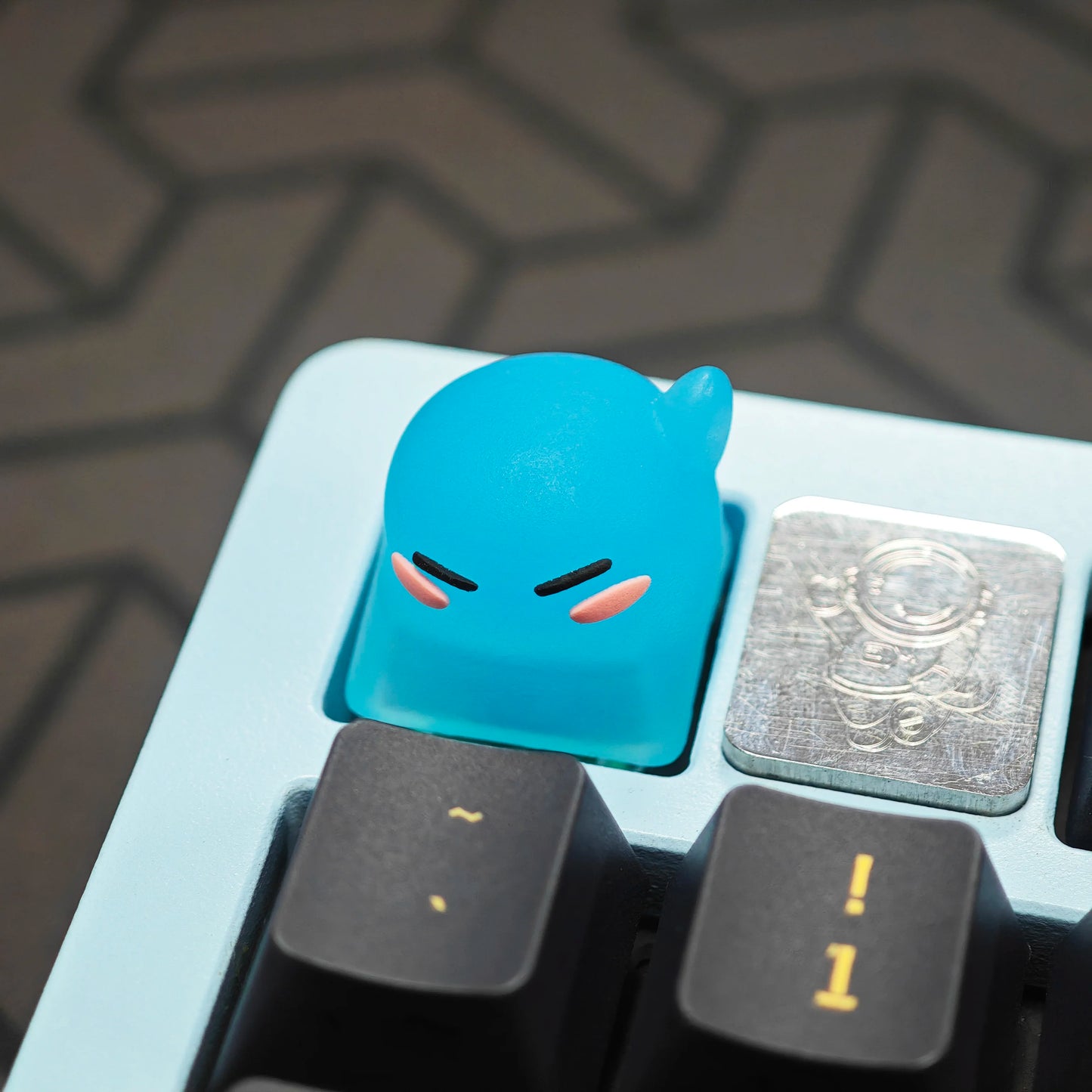 Novelty  Artisan KeyCap Cute Slime Custom Handmade Resin Keyboard Cap Key Cap for Mechanical Keyboard Accessories