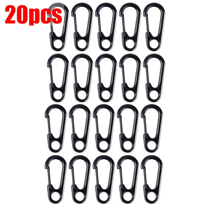 10/20/30pcs Lobster Clasp Buckle Keychian Mini Carabiners Outdoor Camping Hiking Buckles Alloy Spring Snap Hooks Keychains Tool