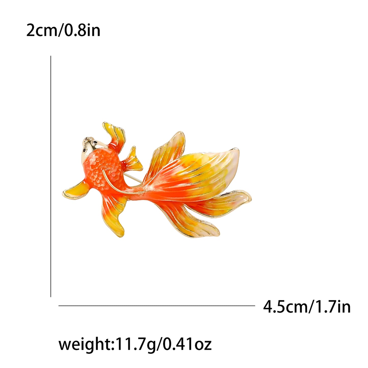 Enamel Goldfish Pins for Women Unisex Enamels Animal Brooches Office Party Friend Gifts Jewelry Accessories