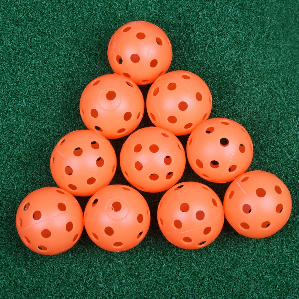 10Pcs 41mm Golf Training Balls Plastic Airflow Hollow with Hole Golf Balls Outdoor Golf Practice Balls Golf Accessories