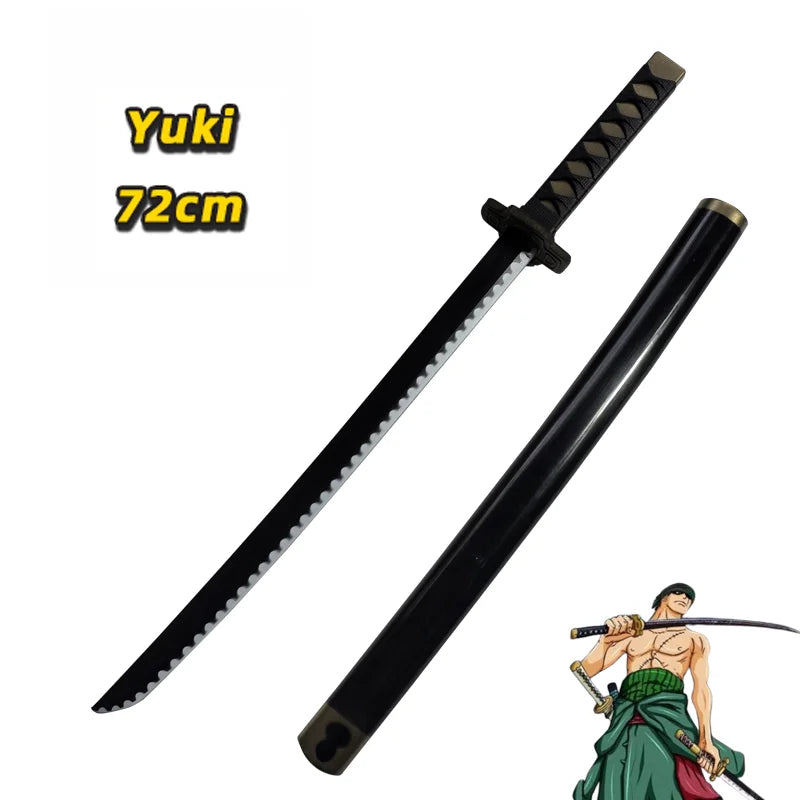 72cm Anime Cosplay Roronoa Zoro Katana Sword PU Wado Ichimonji Sword  Role Playing Qiu Shui Samurai Weapon Party toy Sword