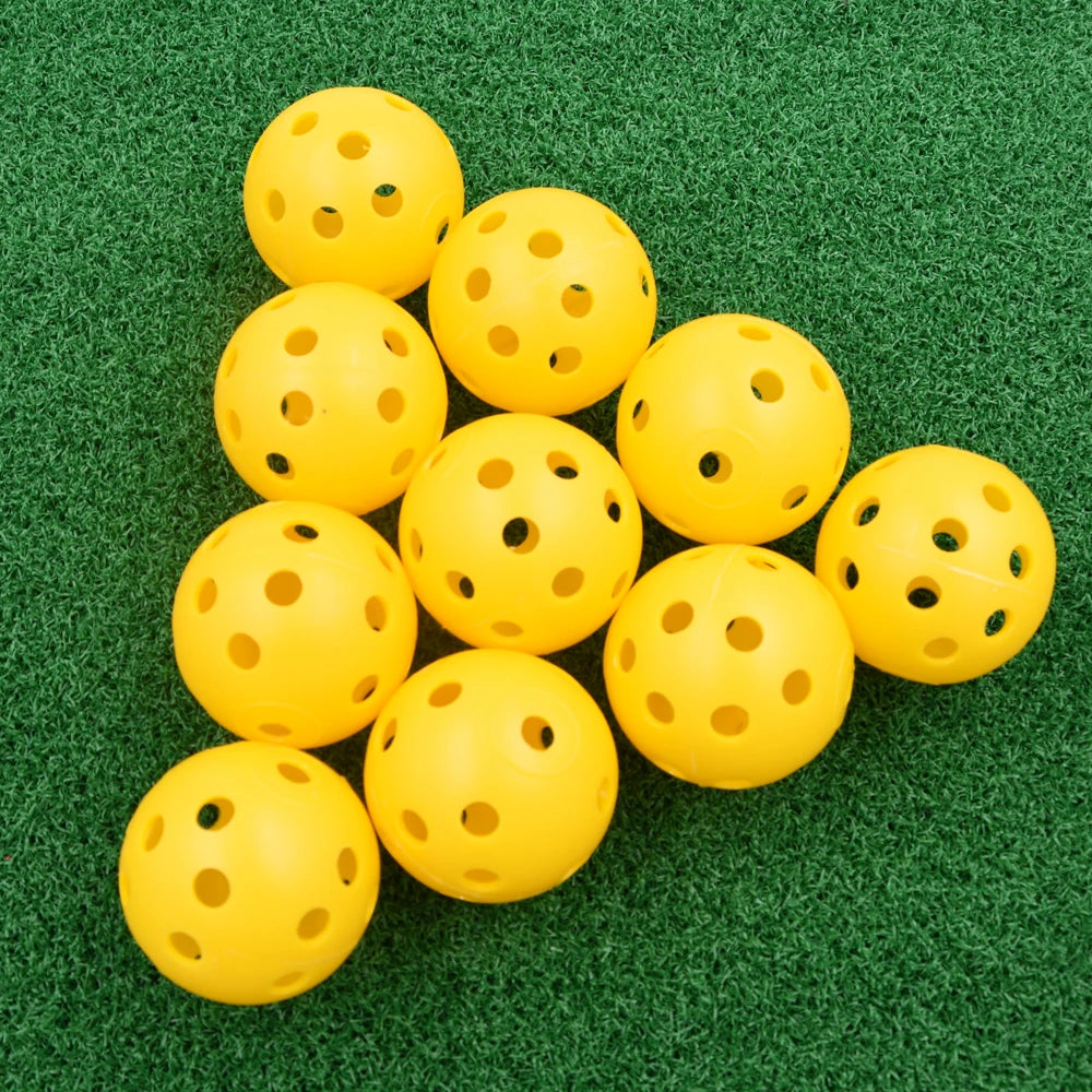 10Pcs 41mm Golf Training Balls Plastic Airflow Hollow with Hole Golf Balls Outdoor Golf Practice Balls Golf Accessories