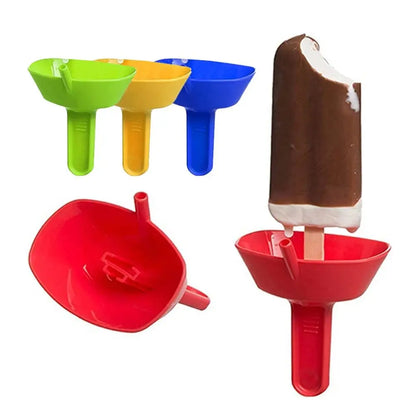 Double Drip Proof Popsicle Holder Anti-flow Ice Cream Bracket Anti-drip Tray Portable Popsicle Protectors Kids Home Necessity