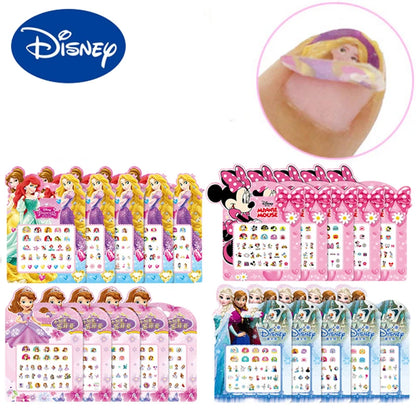 Disney Stickers Girls Nail Stickers Nail Art Decorations Anime Character Frozen 2 Press on Nails Accesories Mickey Mouse Sofia