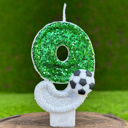 1Pc Creative Football 0-9 Digital Birthday Candle Cake Decoration