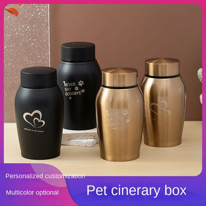 Urn for Multi-colored Stainless Steel Dog Urns Cats Birds Mouse Cremation Ashes Urn Sealed Funeral for Dogs Pet Souvenir Jar