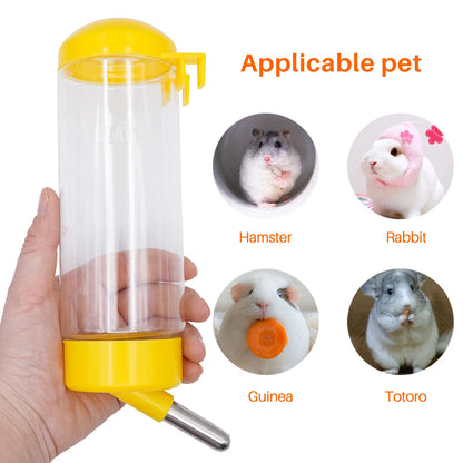 500ml Automatic Rabbit Water Bottle Dispenser Nipple Drinker Cage Hanging Pet Dog Guinea Pig Squirrel Rabbit Drinking Head