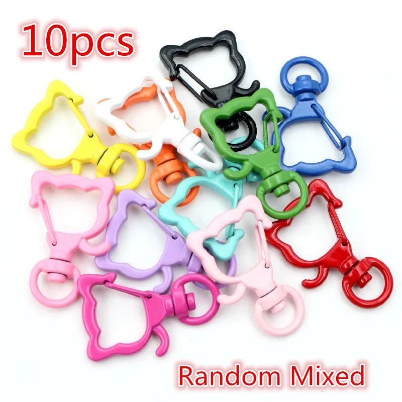 New Fashion Multi-colors Mixed Alloy Open Rings Lobster Clasp Hooks Ball Chains DIY Jewelry Making Findings Supplies