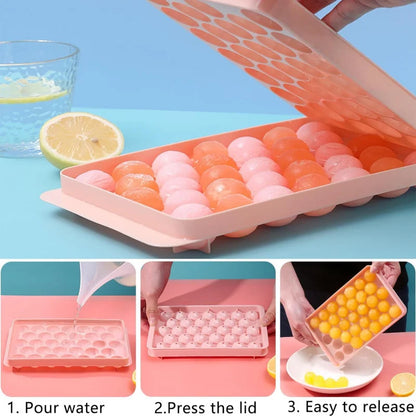 1pc Round ice cube tray for freezing, cocktail ice, round ice cube tray with lid, spherical ice, drink ice