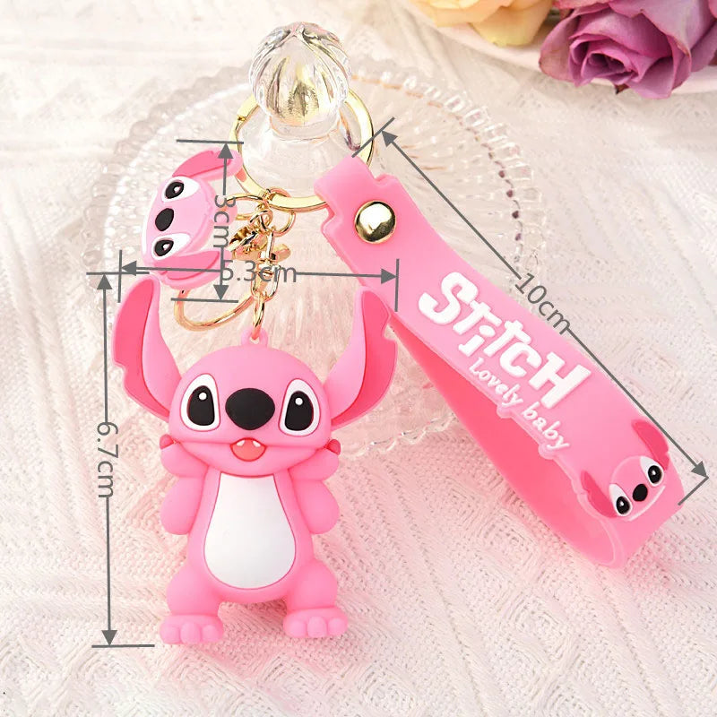 Disney Lilo Stitch Keychain Stitch Action Figure Keychains Pendent Ornament Dolls Collection Model Stitch Toys For Kids Gift