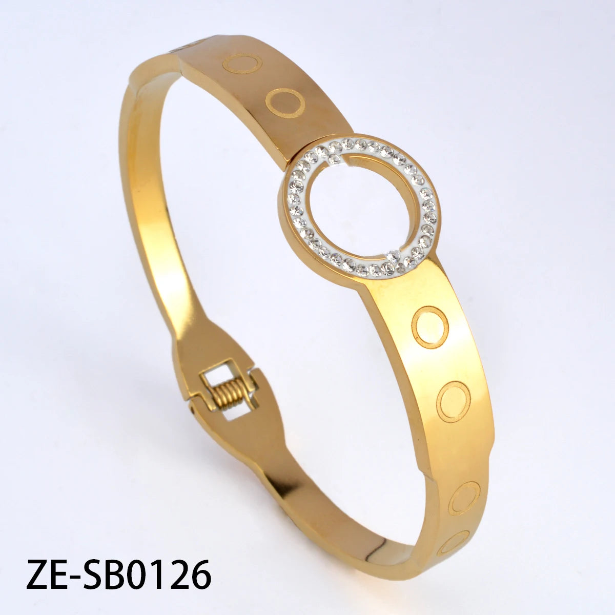 Stainless Steel Hand Bracelet for Women Zircon Lock Nail Bangle Luxury Jewelry Gifts Classics Wholesale Valentines Day Gift