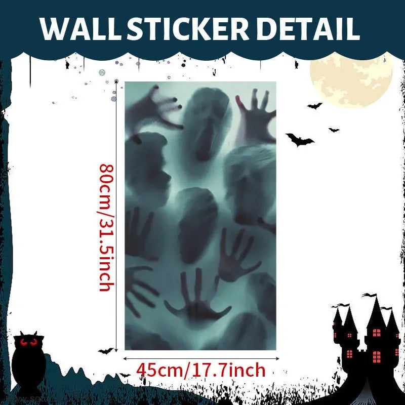 Halloween Terror Window Sticker Party Windows Decoration Wall Terrors Blood Stickers Increase Terror Atmosphere Wall Stickers