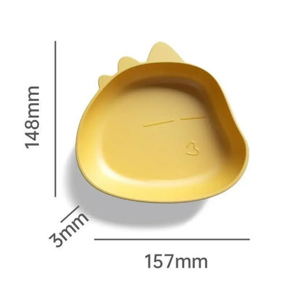 Cartoon Animal Desktop Split Bone Dish Creative Thickened Anti-drop Dinosaur Bear Cat Shaped Fruit Plate Plastic Tableware Snack