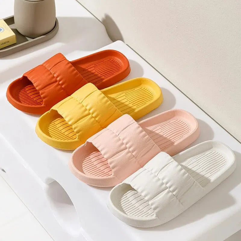 Soft Bottom Slippers for Women Home Bathroom Home Bath Non-slip Couple Summer Sandals for Men Summer Wear Comfortable