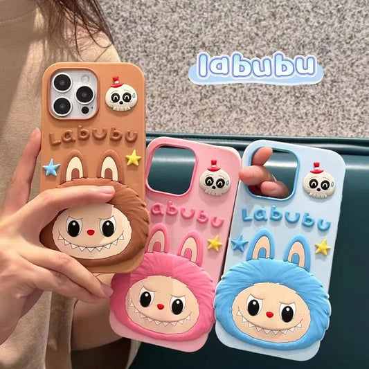 New Miniso LABUBU Cell Phone Cases Kawaii Cartoon Sanrio for iPhone16promax for iPhone13pro case Anti-slip Christmas Day Gift