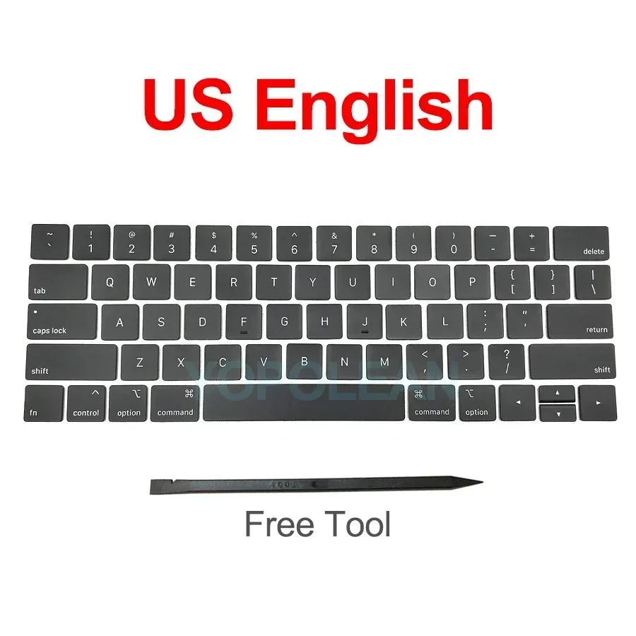 New A1706 A1707 Keyboard keys keycap US UK French EU For Macbook Pro Retina 13" 15" laptop key cap 2016 2017 Year