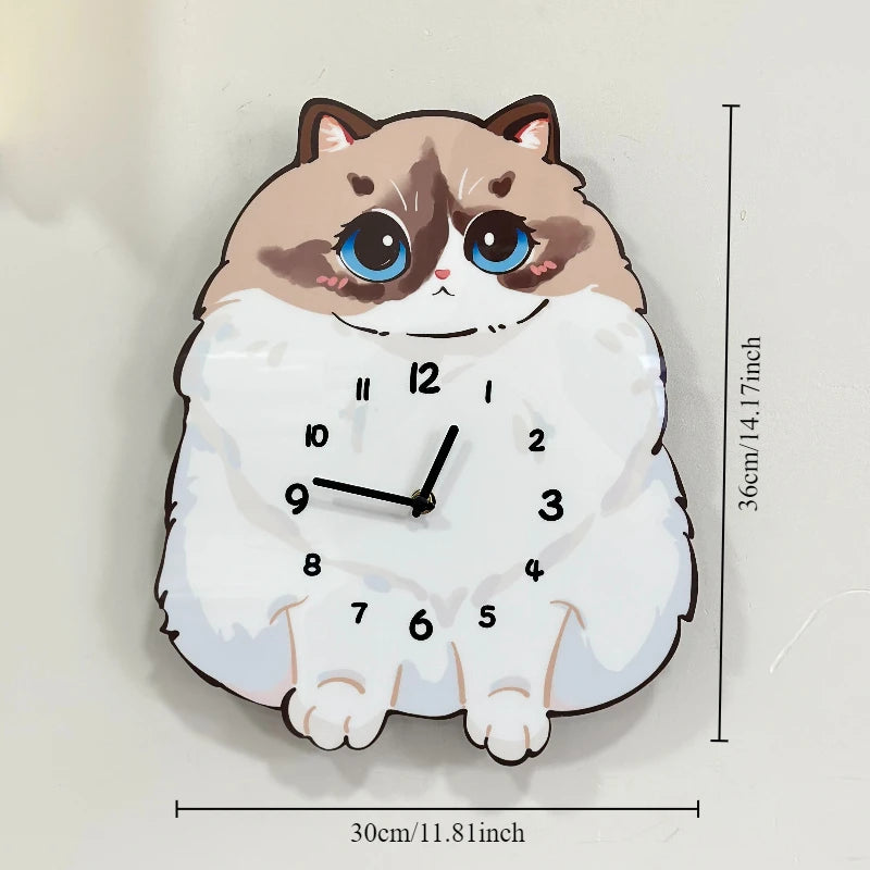 Cartoon Dog Corgi Creative Swing Clock Home Living Room Bedroom Decorative Clock Cute Silent Wall Clock