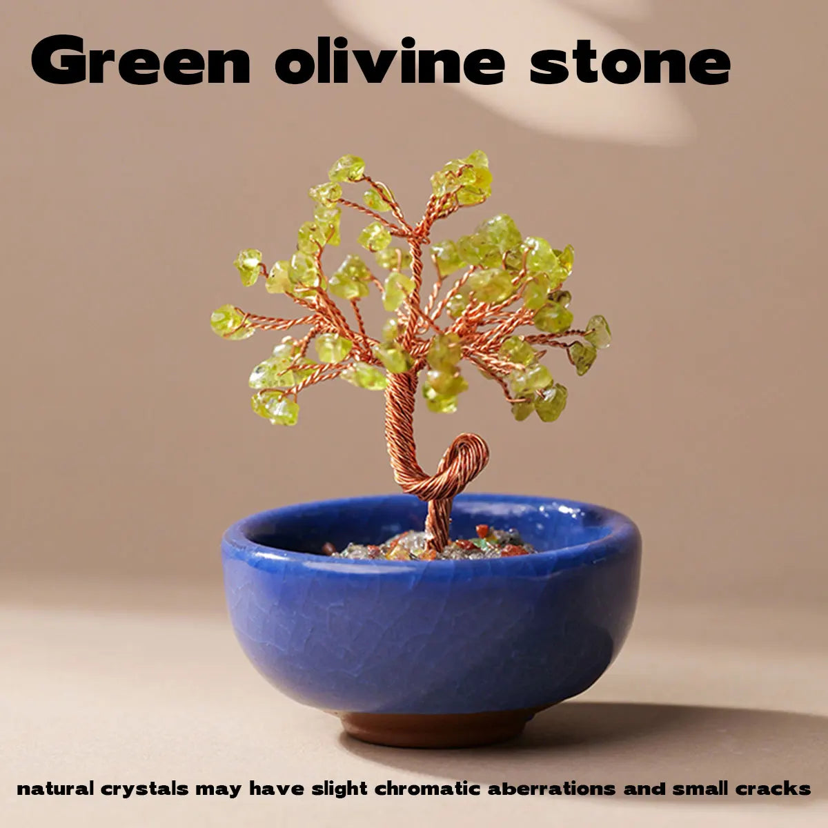 1PC Natural Crystal Tree Handmade Tree Copper Wire Life Small Bowl Flowerpot Base Reiki Healing Mineral Specimen Gifts Souveni