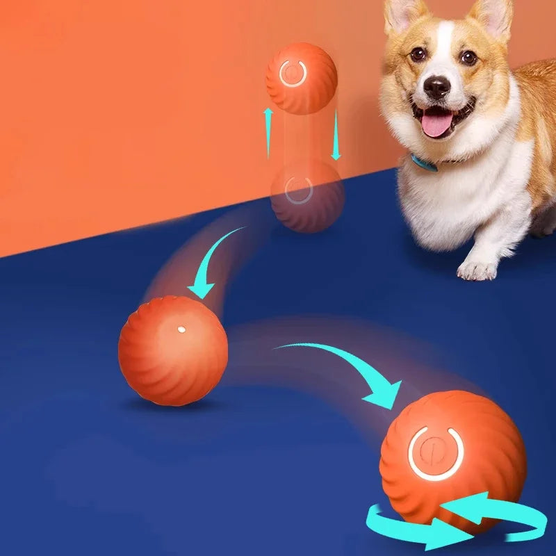 USB Automatic Moving Bouncing for Puppy Birthday Gift Cat Product Smart Dog Toy Ball Electronic Interactive Pet Toy Moving Ball