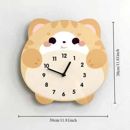 Cartoon Dog Corgi Creative Swing Clock Home Living Room Bedroom Decorative Clock Cute Silent Wall Clock