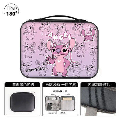 Disney Stitch Tablet Storage Bag For 9 10 11 12 Inch For IPad Air 4 5 Pro 11 Mini Case For Samsung Lenovo Shockproof Pouch Bags