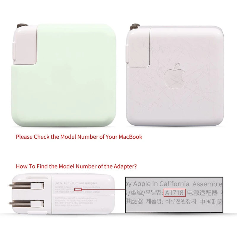 Liquid Silicone Charger Protector Case Cover For Macbook Adapter Power Air 13" M1 Pro 14" 16" Sleeve Dustproof Scratch Resistant