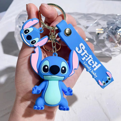 Disney Lilo Stitch Keychain Stitch Action Figure Keychains Pendent Ornament Dolls Collection Model Stitch Toys For Kids Gift