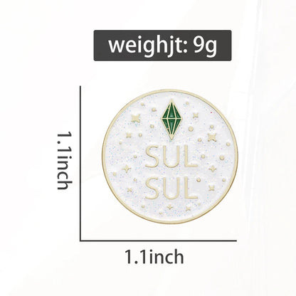 Brooch Custom Sul Sul Role Playing Game Pines Lapel Badges Funny Jewelry Gift for Kids Friends The Sims Games Glitter Enamel