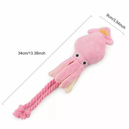 Pet Octopus Plush Rope Toy Is Bite-resistant Fun and Interactive Small Dog Cat Sound Toy Suitable for Indoor and Outdoor Use