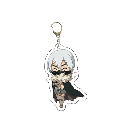 6CM Anime Dr.Stone Acrylic Keychain Model Cosplay Charm Characters Ornament Accessories Goods Collection Gifts